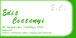 edit csetenyi business card