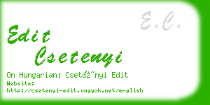 edit csetenyi business card